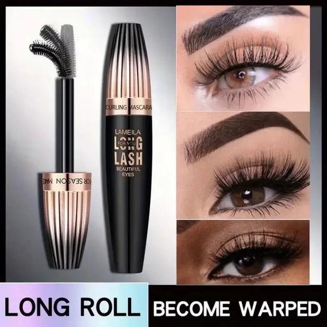 Waterproof 4D Mascara Thick Long Smudge-proof Plump Encrypted Long-lasting Curling Large Eye Makeup Makeup Tools 6