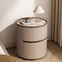 Table De Chevet ronde Design Glamour délicatesse créative Table De nuit Simple italienne Table De Chevet De luxe moderne meubles De chambre 1