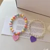 Heart Pendant Pet Pearl Collar Colorful Beads Dog Necklace Cat Collar Puppy Accessories Dog Chain Chihuahua Pet Wedding Jewelry 5
