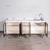 Modern Assembled Kitchen Cabinets for Rental House Economical Stainless Steel Kitchen Island Storage Cabinets Kitchen Furniture 5