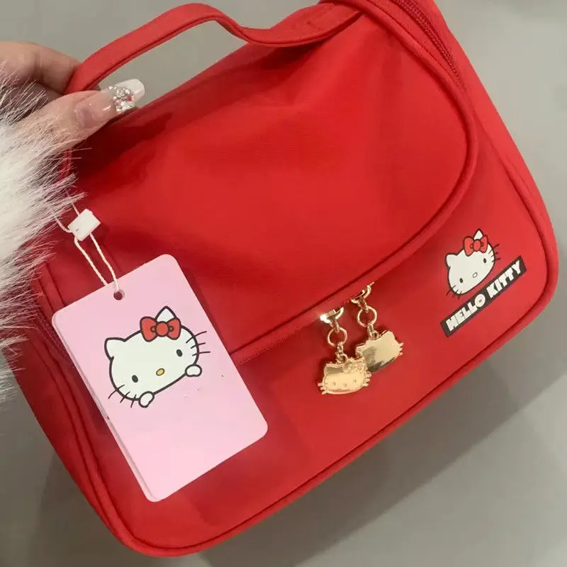 

Мультяшная косметичка Sanrio Hello Kitty, аксессуары, милый дорожный портативный органайзер для туалетных принадлежностей из аниме, игрушки для девочек, подарок