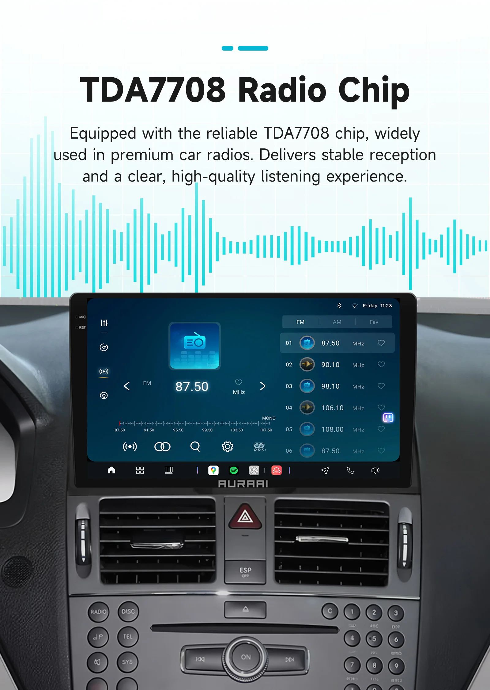 AURAAI X100 AI Carplay Android Auto Radio für Mercedes Benz C-Klasse W204 S204 2007-2010 Multimedia-Player 2K ADAS 360 Kamera GPS – Detail 22