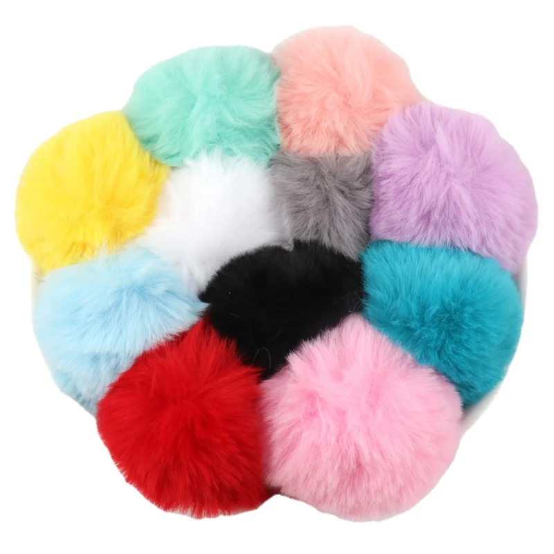 Falešný rex králík kožich bambulí koule 6cm 8cm umělý načechraný měkké pompons DIY pom poms ruční šatstvo šicí řemesel zásoby