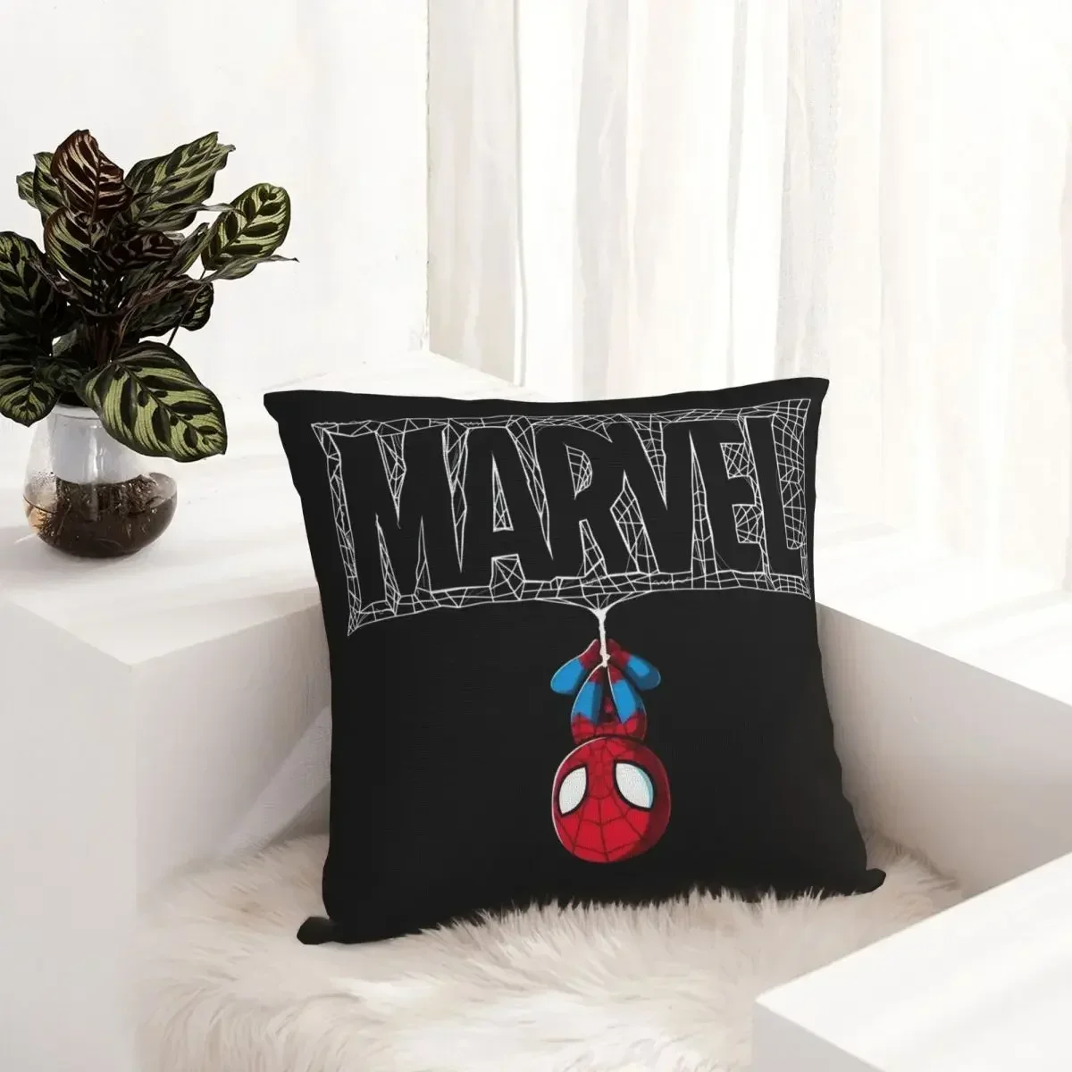 Spiderman Cartoon Cute Pillowcase Double-sided Printing Cushion Cover Decoration Throw Pillow Case Cover Home Square 45*45 cushion cover pillow case cover throw pillow cushions