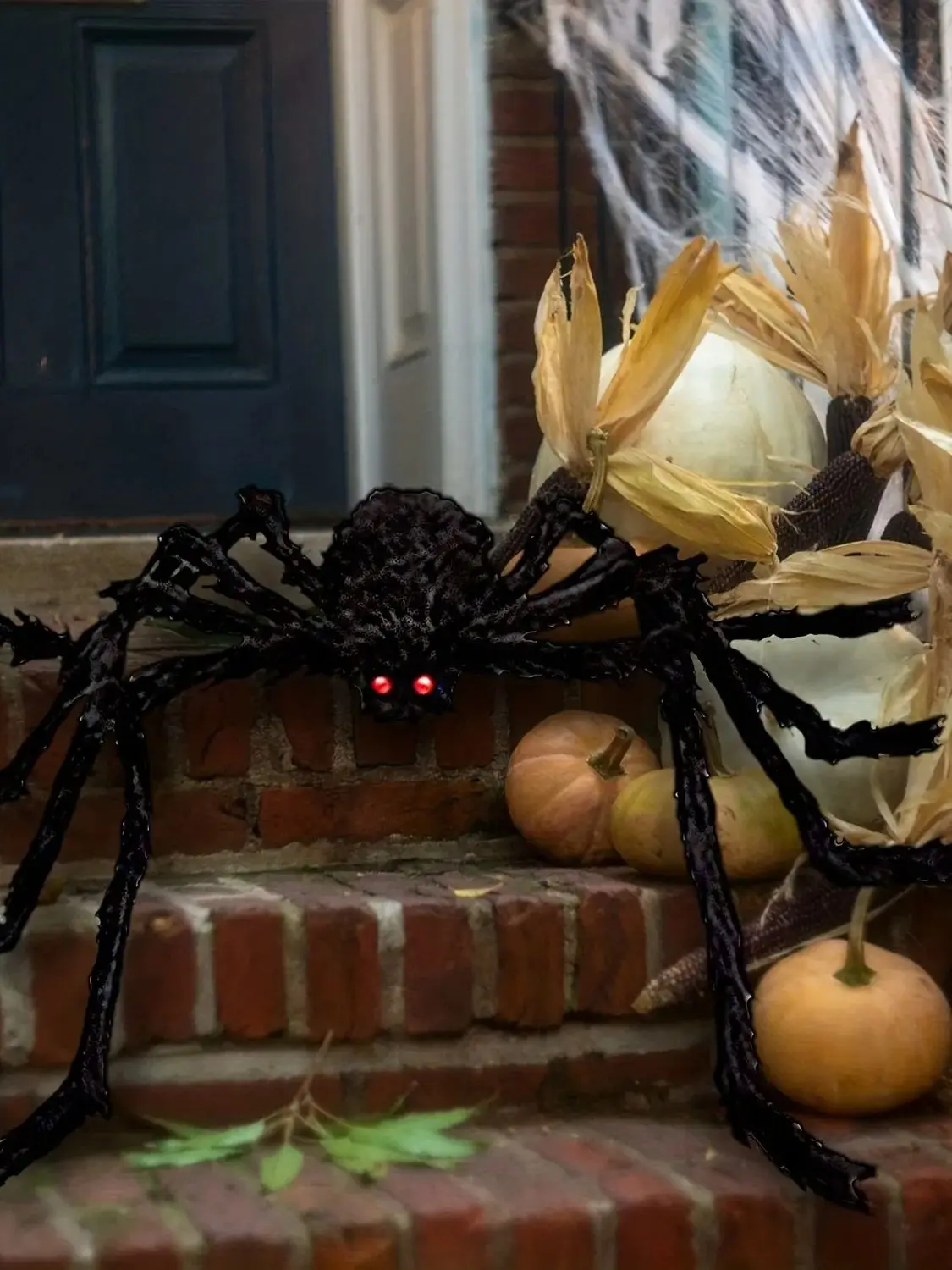 30–200 cm große Halloween-Plüschspinne, Halloween-Dekoration, Horror, riesige schwarze Spinne, Outdoor-Halloween-Requisiten, simuliertes Spinnenspielzeug – Detail 8