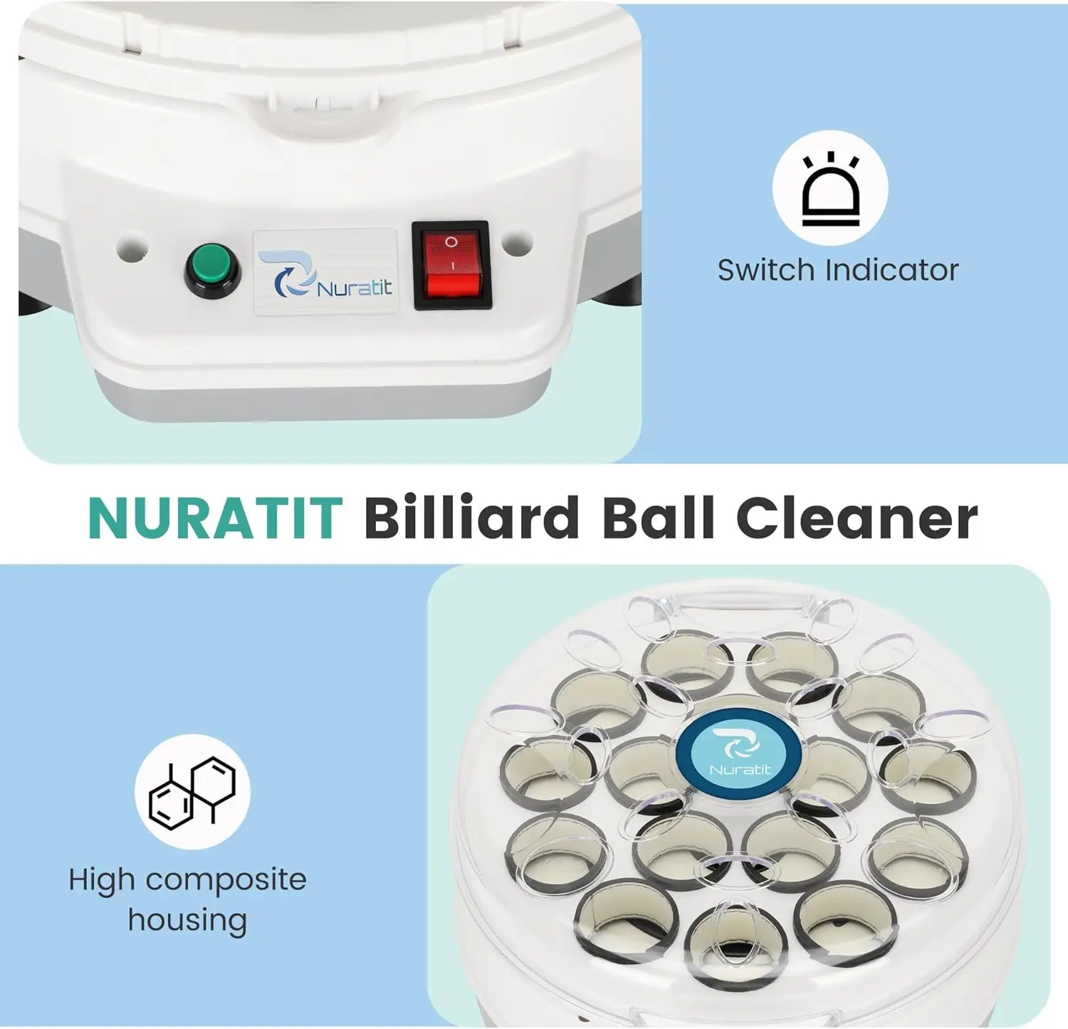 Billiard Ball Cleaner and Polisher, Billiard Ball Cleaner, Pool Cleaner for 16 and Snooker, Balls British Amer