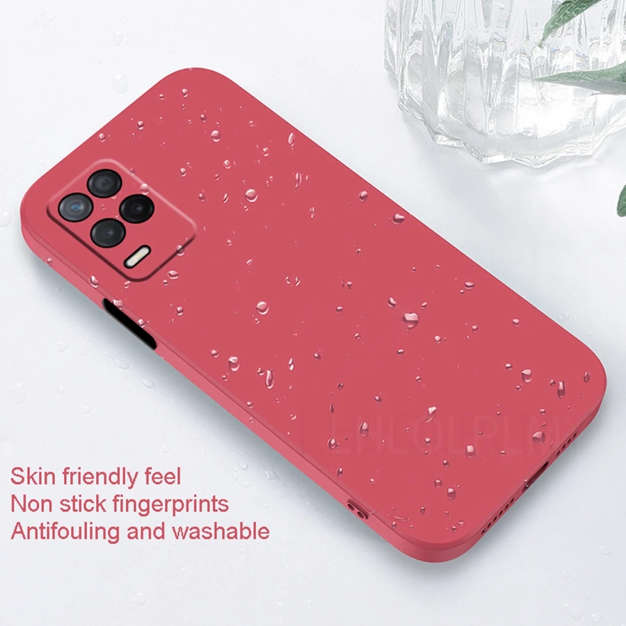 Square Liquid Silicone Soft Case – Solid Full Cover