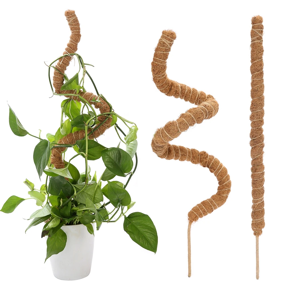 Bendable Coco Coir Moss Pole Plant Cage Climbing Pole Plant Support Extension For Monstera To Grow Upward Garden