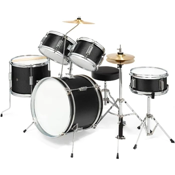 5-Piece Drum Set Advanced Beginner Kit with 16 1