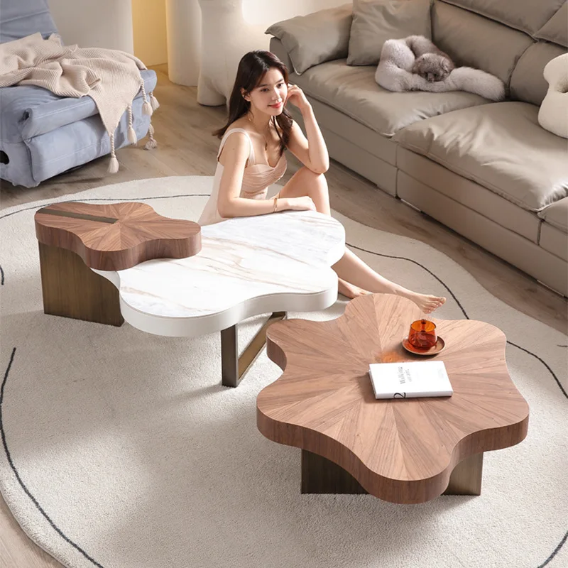 

Мебель для гостиной, кофейный столик из массива дерева, необычный итальянский креативный кофейный столик особой формы, комбинация