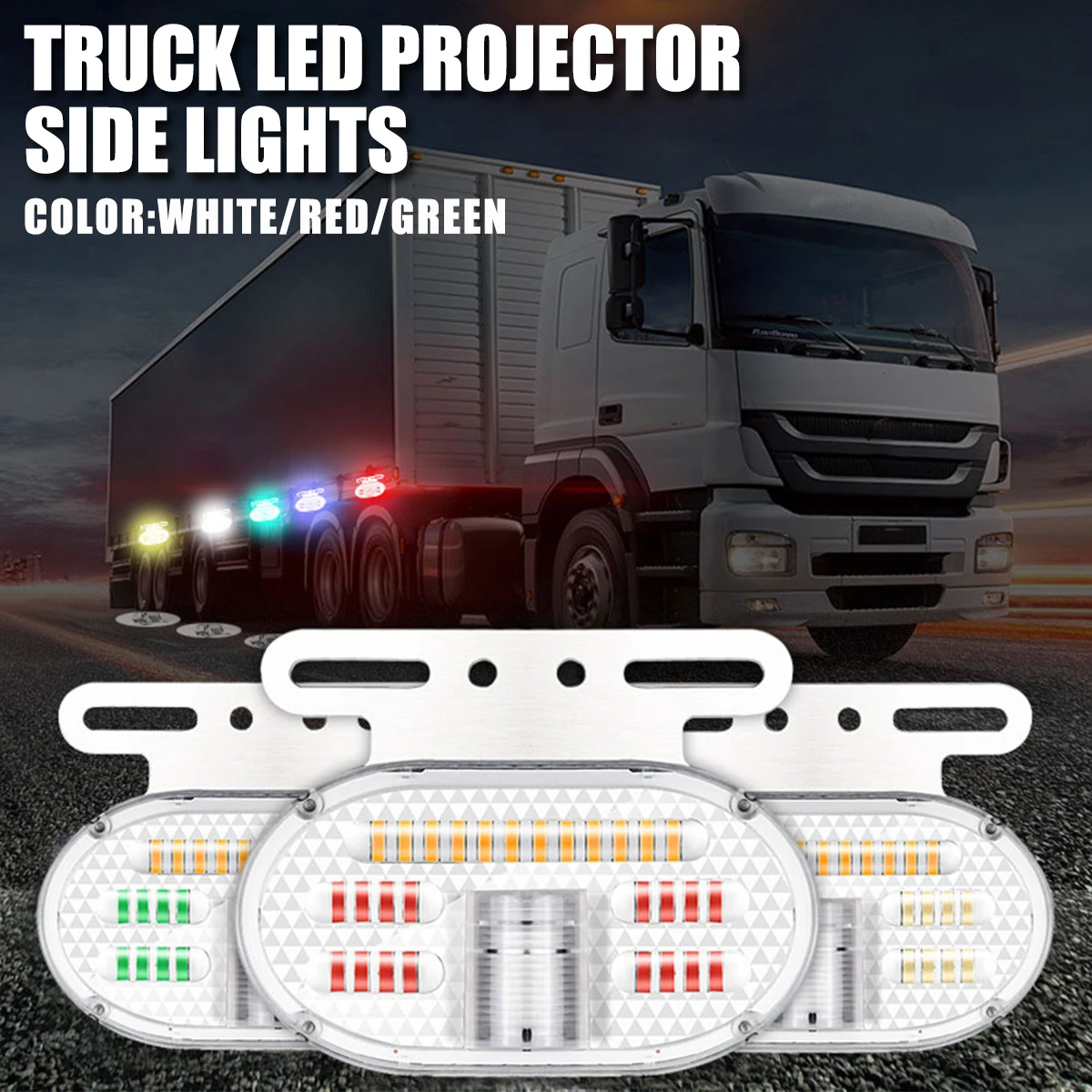 

24V Car Truck Side Marker External Lights Signal Indicator Warning Tail Light Trailer Truck Lorry Turn signal projection lamp