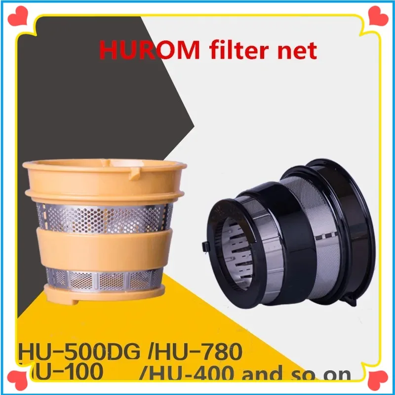Hurom Slow Juicer Machine Replacement Spare Parts 2pcs Filter HU-500DG HU-100PLUS HU-200PLUS 400PLUS