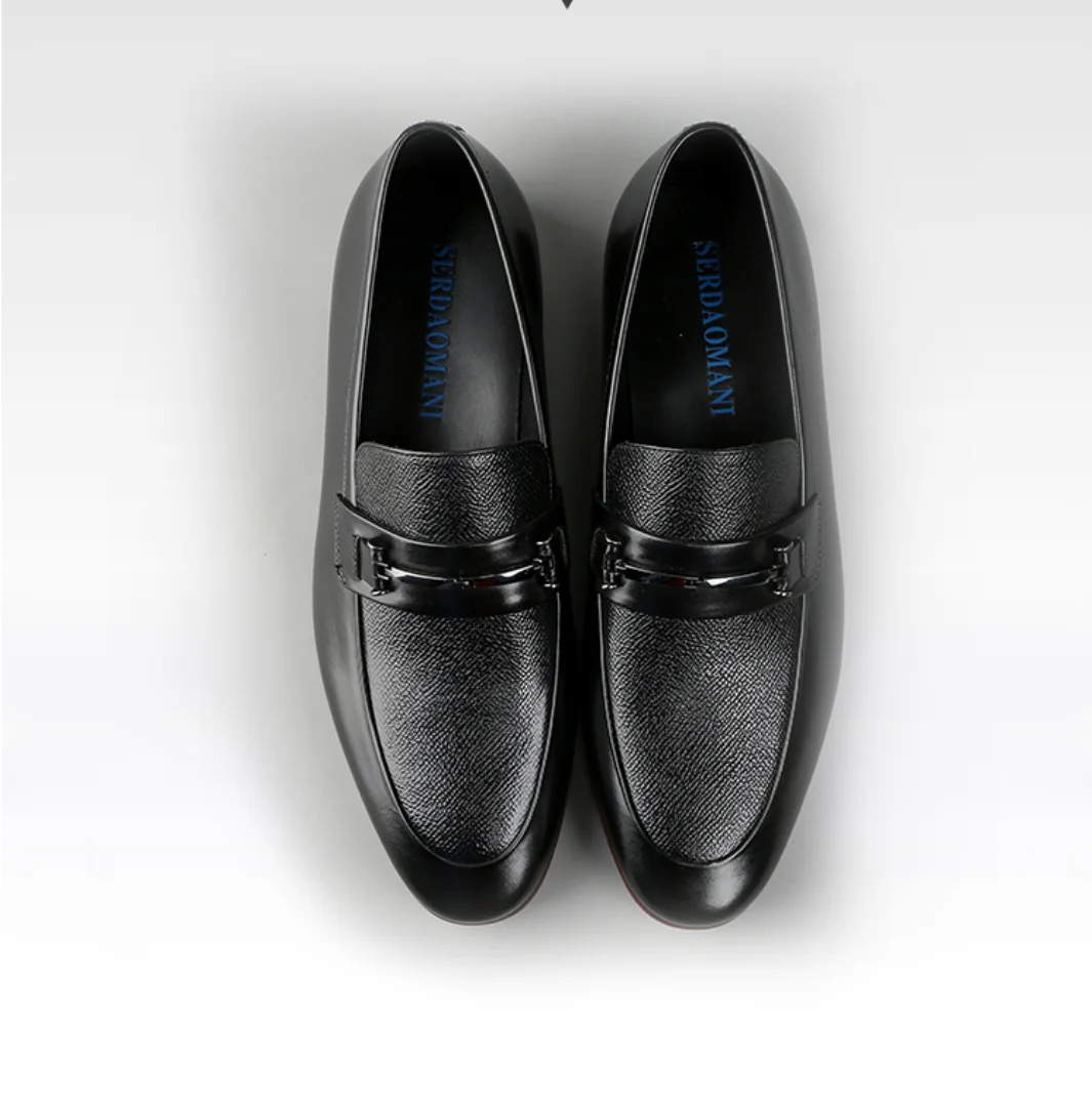 Neue echtes leder business, casual leder schuhe,, mode eine fuß fuß fuß fuß müßiggänger, männer schuhe atmungsaktiv singl – Detail 5