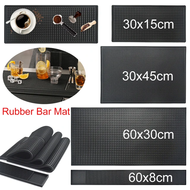 Bar Mat Rubber Anti-slip PVC Coffee Bar Mats Cup Mat Waterproof Heat  Resistant Durable Drain