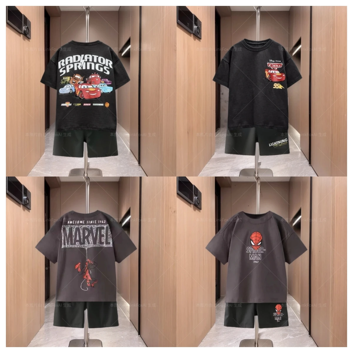 Description Picture 2 of itemBoy Anime Spiderman Summer New Style Children's Clothing Set Boys' T-shirt Shorts Two-piece Set Iconic Brand Kids Casual Sports Set