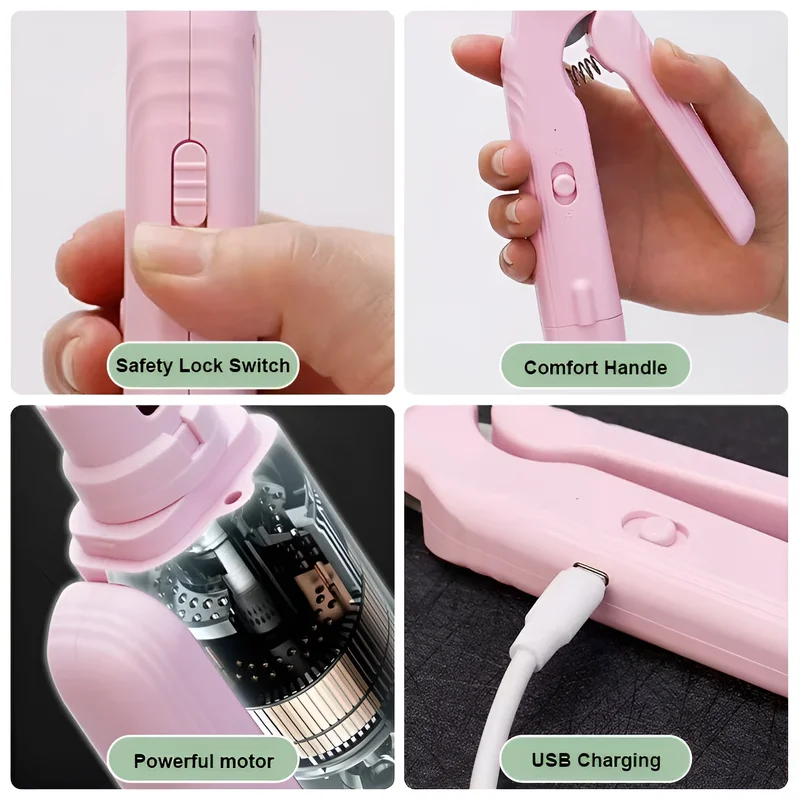 Pet Visual Nail Trimmer Pet Anti Splash Nail Clipper with LED Light Cat and Dog Clipper Cutter with Safety Lock