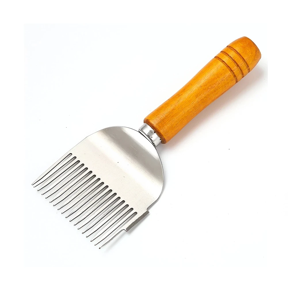 1 Pc Beekeeper Honey Cutter Wooden Handle Comb Honey Pin Needle Honey Knife Cut  Uncapping Forks 17 Root BEE Fork Durable