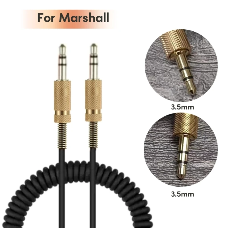 Cavo Audio Per Cuffie Cavo A Molla A Spirale Di Ricambio Per Cuffie Marshall Major Ii 2 3 Con Jack Da 3.5Mm