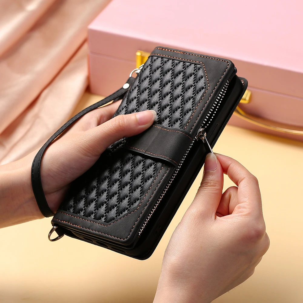 Zipper Multi Card Slots Wallet Flip Case For OPPO Realme 9i 8i 8 Pro C11 C20 C21 C30 C31 C35 Reno 8 7 6 5 5F 5Z 5G Phone Cover