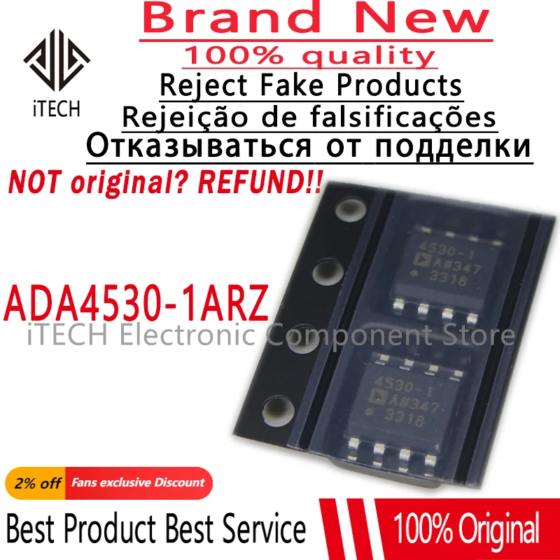 

1PCS ADA4530 New Original ADA4530-1ARZ Patch SOP8 Operational Amplifier Silk Screen 4530-1 100% Original And Authentic