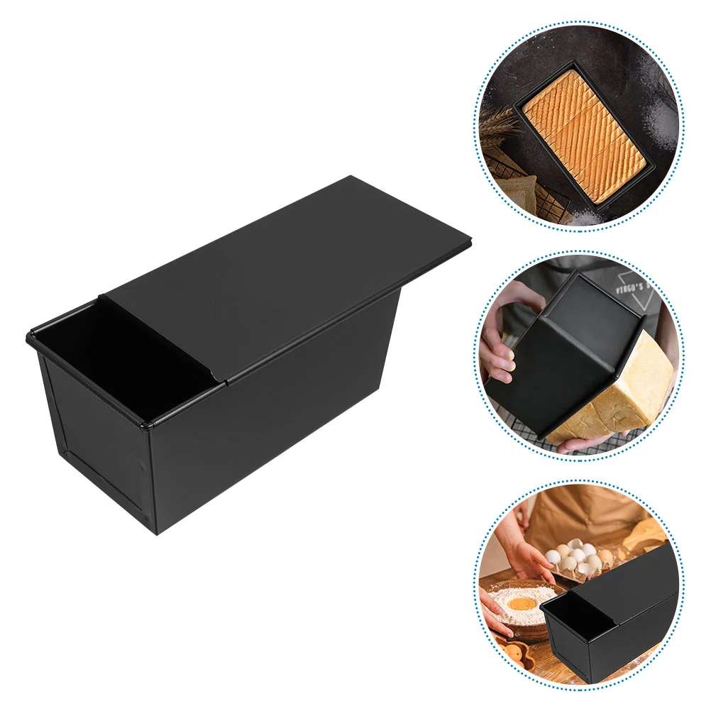 

Loaf Pan Baking Bread Pan Toast Baking Mold Non-Stick Cake Pan Mini Toast Mold Lidded Loaf Baking Mold Kitchen Baking Tools