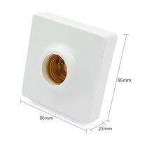 

1Pc Square Lamp Bases E27 Wall Type Screw Lampholder LED Converte Heat Fittings Stationary Resistant Portable Extender Accessory