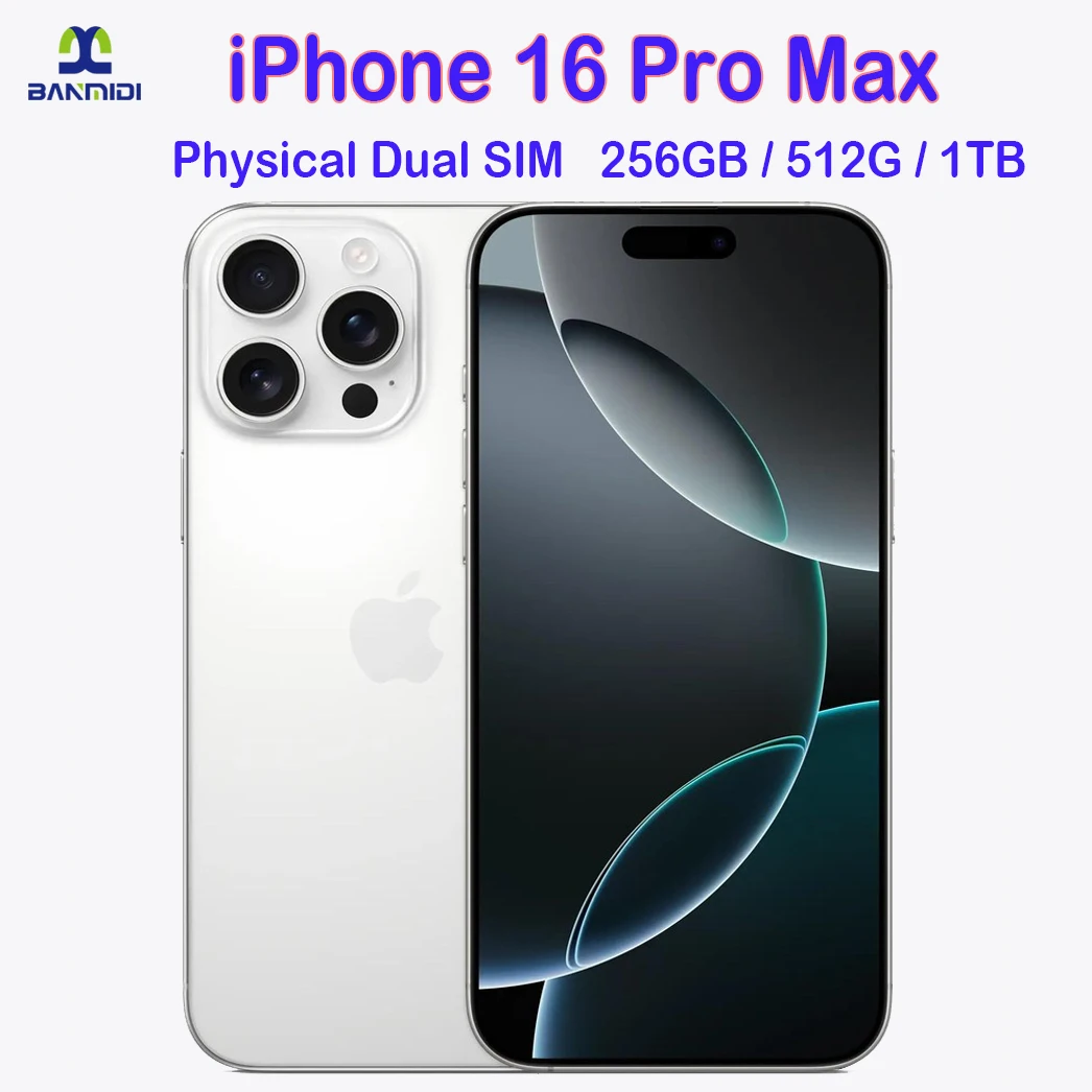 100 Original iPhone 16 Pro MAX Smartphone 6.3" Dua...