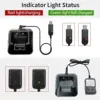Baofeng Charger UV-5R BF-F8HP Charger Two-Way Radio Charger 100v-240v with Adapter + USB Charger Cable for UV-5R Series Walkie 4