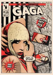 Vintage Comic Pop Music Album Cover Poster Print - Wall Art Canvas Painting Home Decor Gift - 40X60cm Unframed (5)
