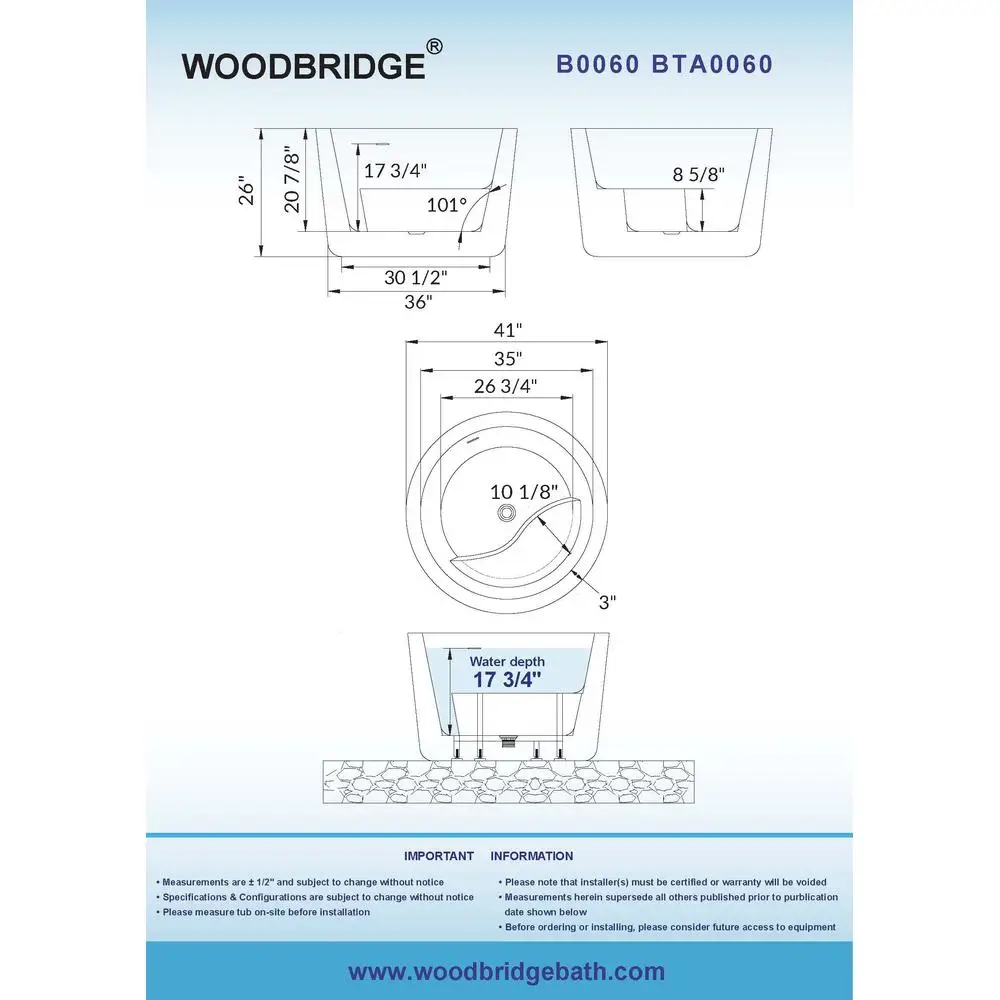 Contemporary Freestanding Acrylic Bathtub Soaking Tub White Brushed Nickel Drain/Overflow 6