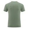 Men Marathon Workout Fitness Gym Top Ice Cool Half Zipper T Shirt Running Shirts Short Sleeve Elastic Training Sport Kit Clothes 2