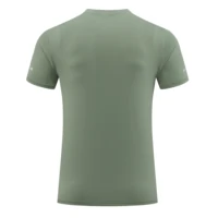 Men Marathon Workout Fitness Gym Top Ice Cool Half Zipper T Shirt Running Shirts Short Sleeve Elastic Training Sport Kit Clothes 2