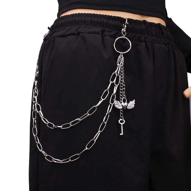 Hiphop Hook Trousers Jeans Keychain  Punk Street Butterfly Belt Waist -  Chain Women - Aliexpress