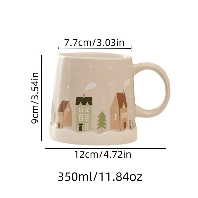 Christmas Ceramic Cup Coffee Mugs Household Exquisite Afternoon Tea Cups Creativity Breakfast Milk Cute Couple Coffee Cup Gift l