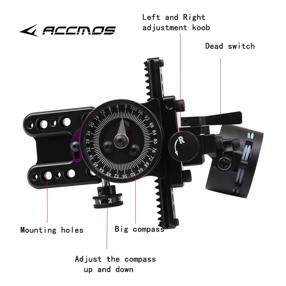 Archery Compound Bow Sight 4x/6X/8X Lenses Aluminum Alloy Outdoor Hunting Shooting Arrow Target Sports Accessories