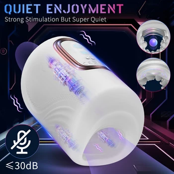 Automatic Male Masturbators Open Ended Penis Training Vibrator 20 Modes for Cock Stimulation Stroker Adult Sex Toys Pocket Pussy Automatic Male Masturbators Open Ended Penis Training Vibrator 20 Modes for Cock Stimulation Stroker Adult Sex