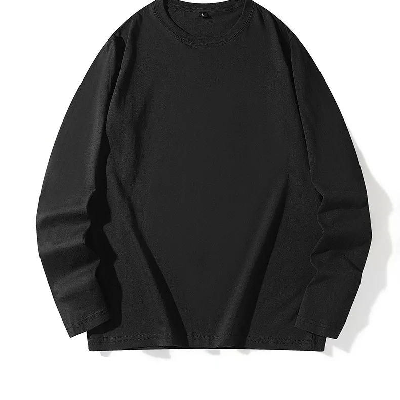 Pure cotton long sleeve t-shirt black