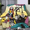 Disney Jack Skellington Cartoon Printed Blanket Picnic Blankets Warm Blanket Soft Comfortable Blanket Home Travel Birthday Gift 5