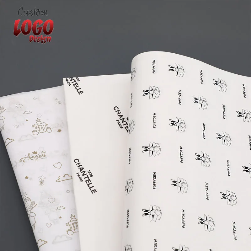 100 / 500 / 1000 Sheets Custom tissue paper gift wrapping paper for Clothing