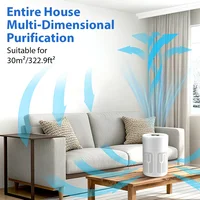 Mini Desktop Air Purifier HEPA Filter Negative Ion Technology Eliminates Formaldehyde Odors Smoke And Dust Particles Office Home