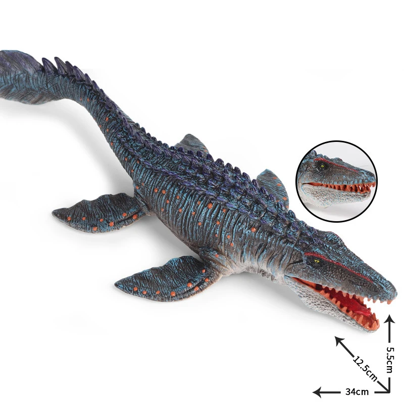 Figura de acción de dinosaurio jurásico de vida marina oceánica, modelo animal de simulación, mosasaurus, pez antiguo, juguetes para niños
