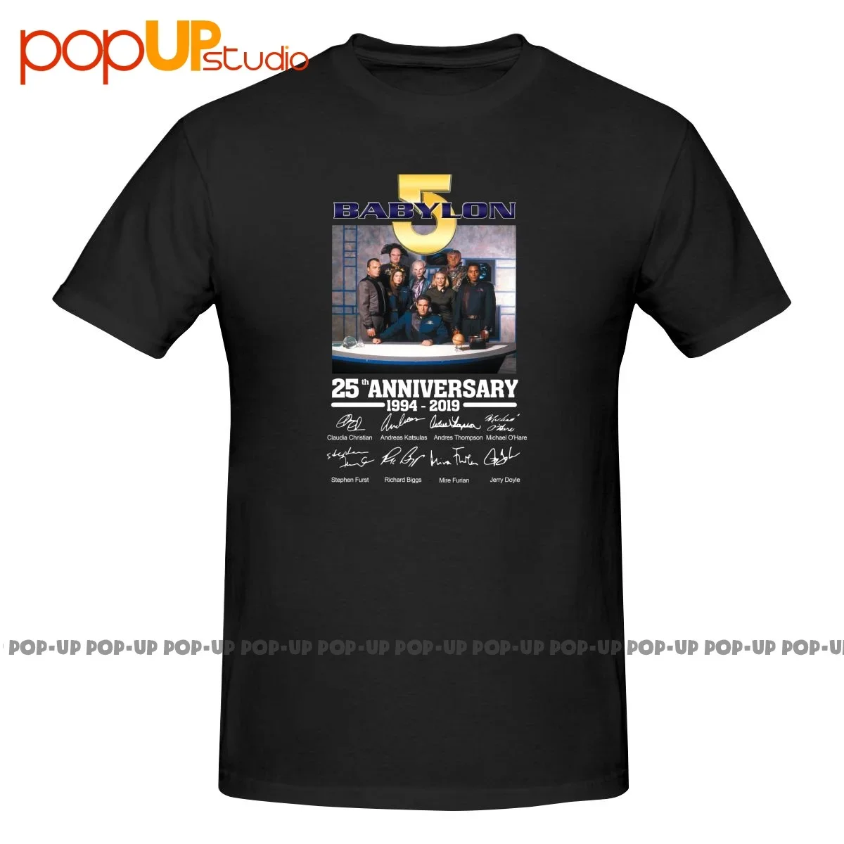 18 Ore Fa # Aquafina # Babylon 5 25Th Anniversary 1994 2019 Signature Shirt T-Shirt Tee Best Hot Selling
