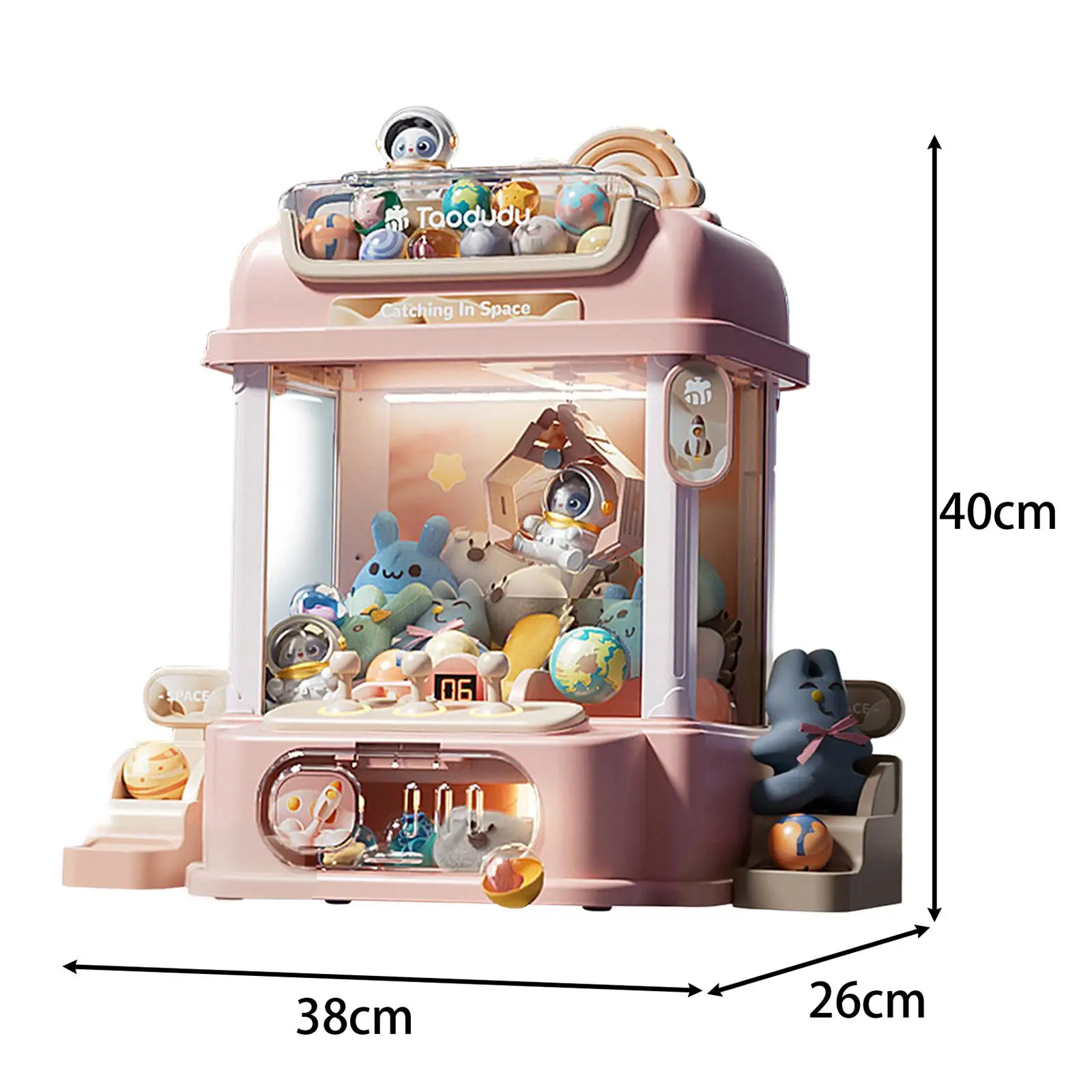 Tabletop Claw Machine, Mini Vending Toy Machine with Light, Mini Candy Grabber 6