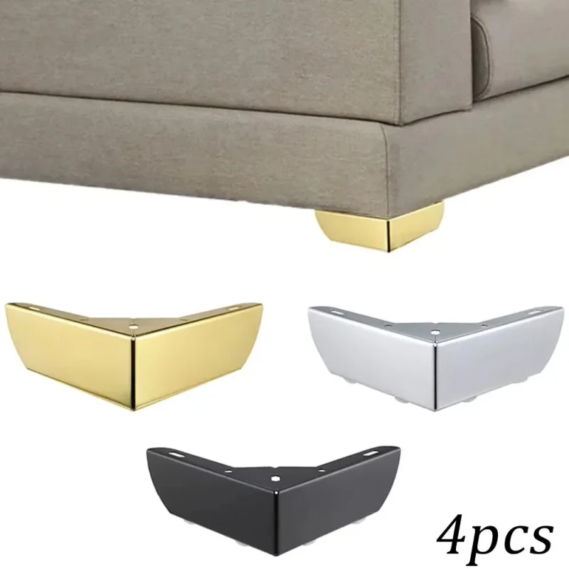 Set of 4 Stylish Metal Furniture Support Legs – Three-Pronged Design