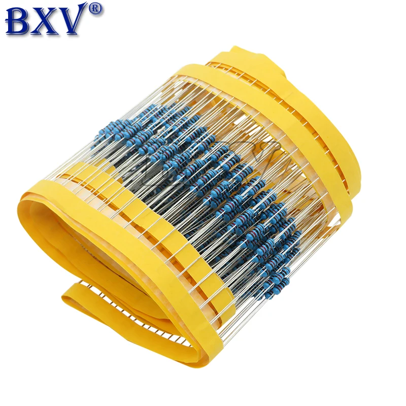 1/4W 1R-22M 1% Metal Film Resistor 100R 220R 1K-100K ohm Resistance 100PCS