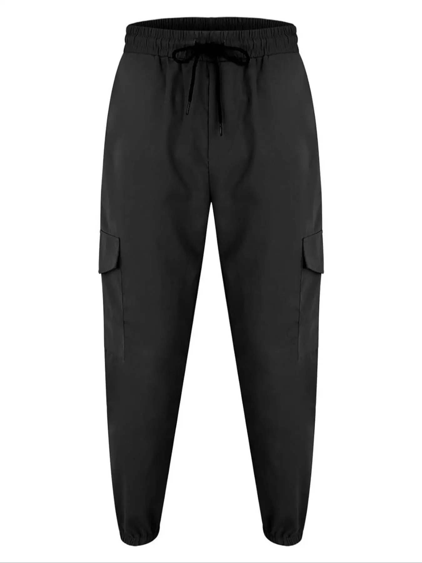Herren Cargohose mit Taschen und Kordelzug, Regular Fit, Lässige Modehose für den Alltag – Detail 5