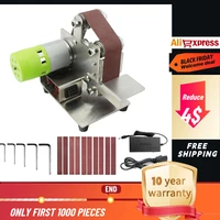 Mini Electric Belt Sander DIY Polishing Grinding Machine Fixed Angle Sharpening Machine Blade Desktop Cutter Edges Power Tool 1