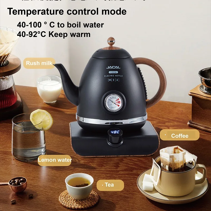 1.2L Gooseneck Electric Kettle Tea Coffee Thermo Pot Appliances Kitchen  Smart Quick Heating Boiling 220V - AliExpress