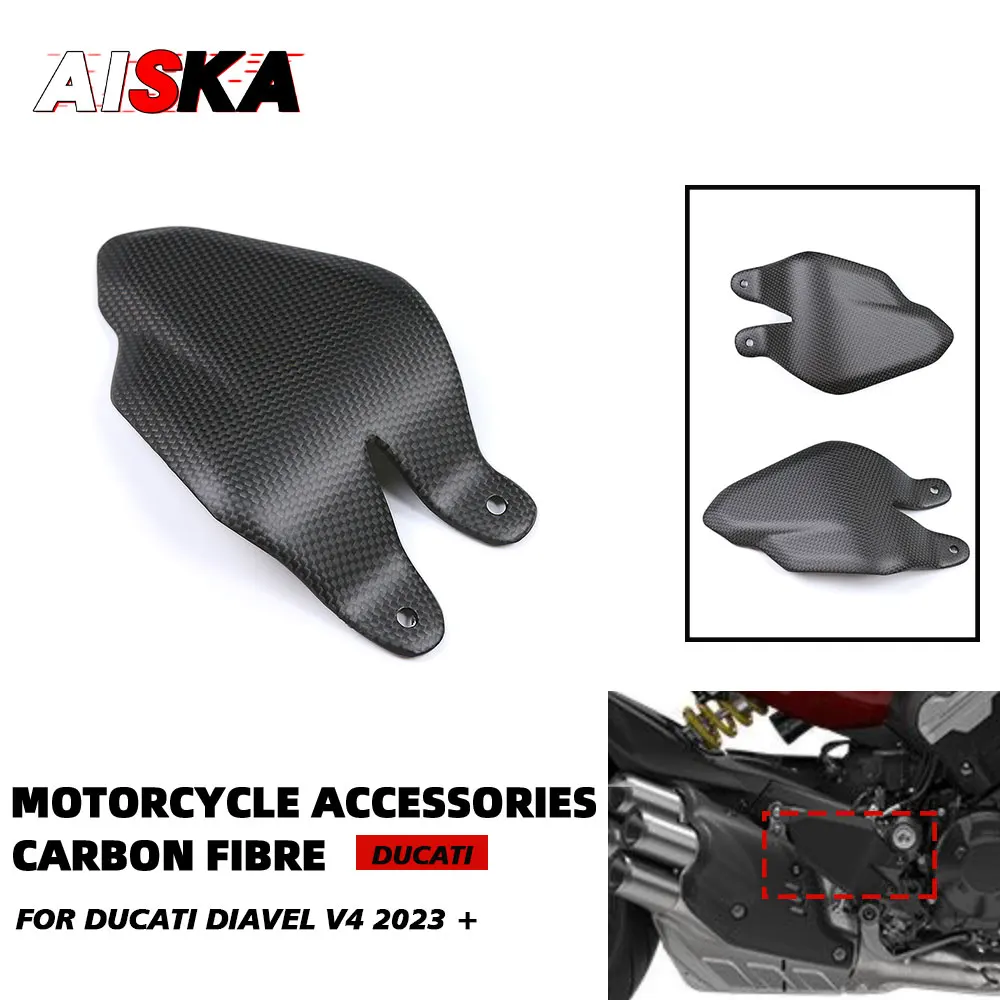 

For DUCATI Diavel V4 2023 2024 Motorcycle 3K Carbon Fiber Right Foot Heel Plate Guard Fairing Rear Footrest Protector Accessory