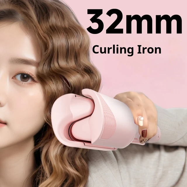 Fer à boucler Deep Waver pour cheveux courts, léger, double tension, avec minuterie intelligente, double barillet et températures réglables, anti-brûlure 1